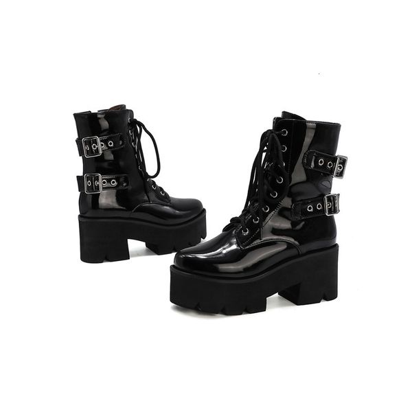 

boots asumer leather sale shoes women on of the square heels, Black