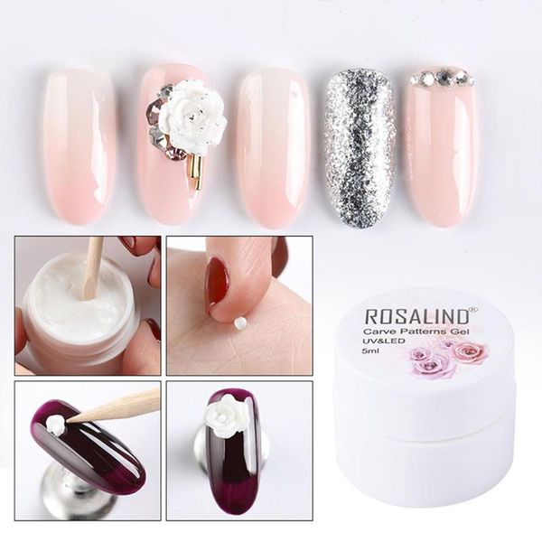 

colorful 3d stereo carved nail gel odorless polish manicure multicolor drawing diy art tools, Red;pink