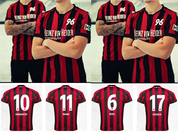 

player version 2021 hannover 125th 96 anniversary special soccer jerseys 21/22 home away maina bijol haraguchi ducksch schindler jersey shir, Black;yellow