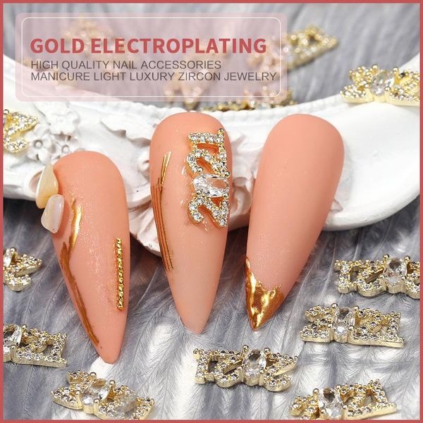 

nail art decorations 2021nail gem manicure gold luxury accessory ornament zircon jewelry tool txtb1, Silver;gold