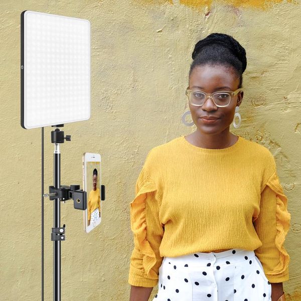 

lighting panel remote control video light with tripod phone holder for pographic studio po filming live stream flash heads