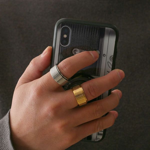 

ring men's customized stainless steel ring jewelry, Black