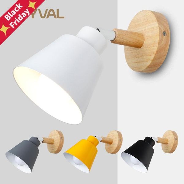 

wooden wall lights bedside lamp bedroom light sconce for kitchen restaurant modern nordic macaroon sconces