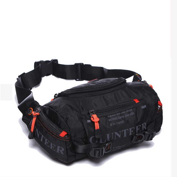 

waterproof oxford men's belt fanny pack shoulder messenger bag large capacity travel bum sling chest waist bags 210907