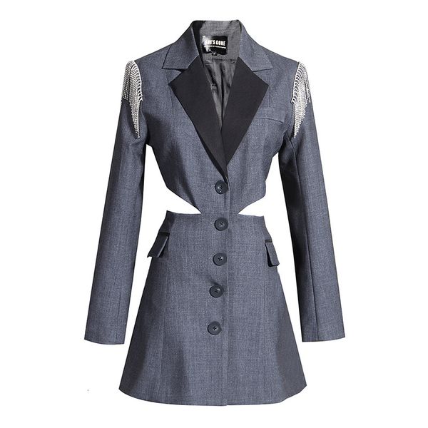 

pants msxu spring temperament feminine hollow waist suit metal shoulder two-piece jacket, White