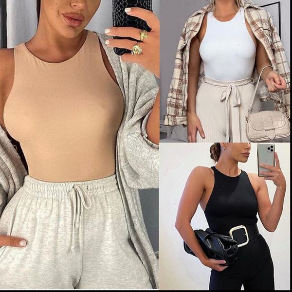 

womens jumpsuits o neck summer sleeveless bodysuit women off shoulder body streetwear casual white bodysuits, Black;white