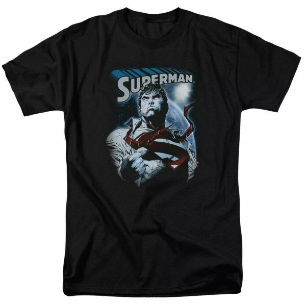 

Superman Protect Earth T Shirt Licensed Comic Book Movie Tee Black, White;black