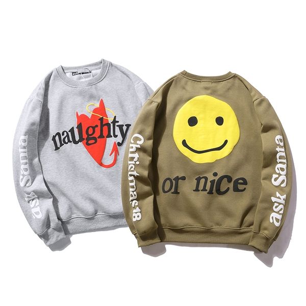 

men's t-shirts west graffiti smiley pattern letter hoodies men and women oversize o neck fleece winter sweatshirt streetwear casua, White;black