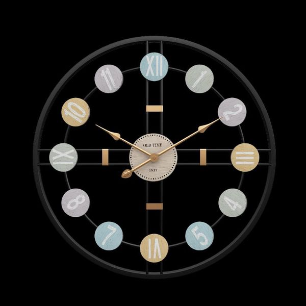 

large number farmhouse minimalist wall clocks home decor hanging art metal kitchen clock modern design 3d simple watch