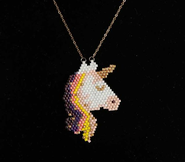 

pendant necklaces fashion braided necklace chocker pony miyuki jewelry, Silver