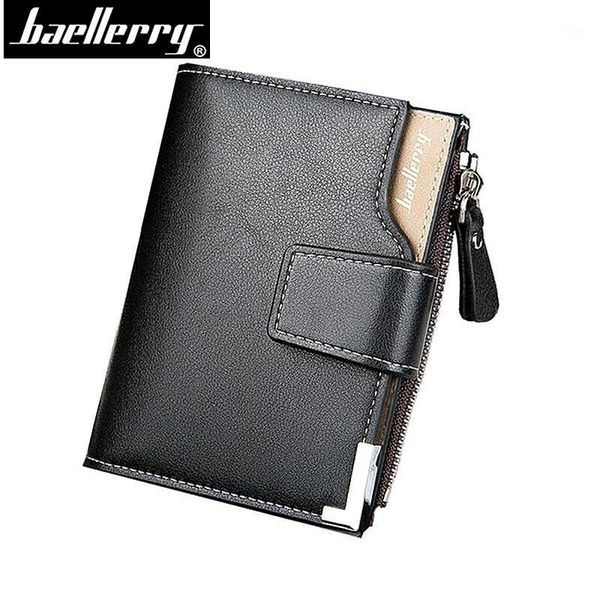 

wallets baellerry wallet pu leather men fashion short male clutch purse with card holder coin pocket 1, Red;black