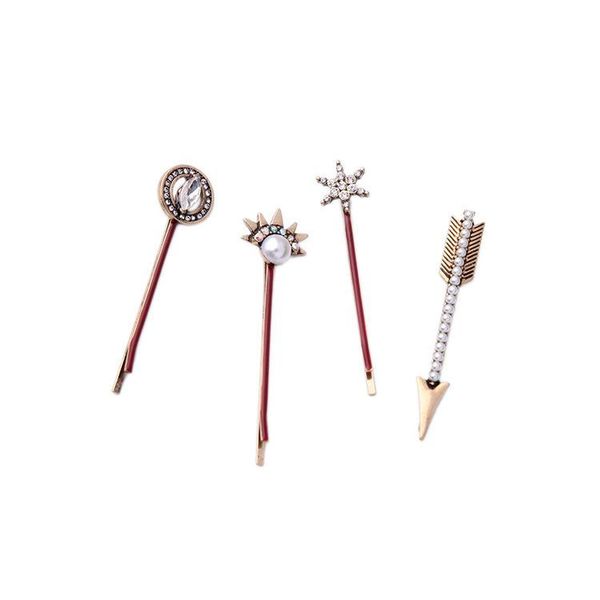 

hair clips & barrettes set haircomb jewelry nickel and lead, Golden;silver