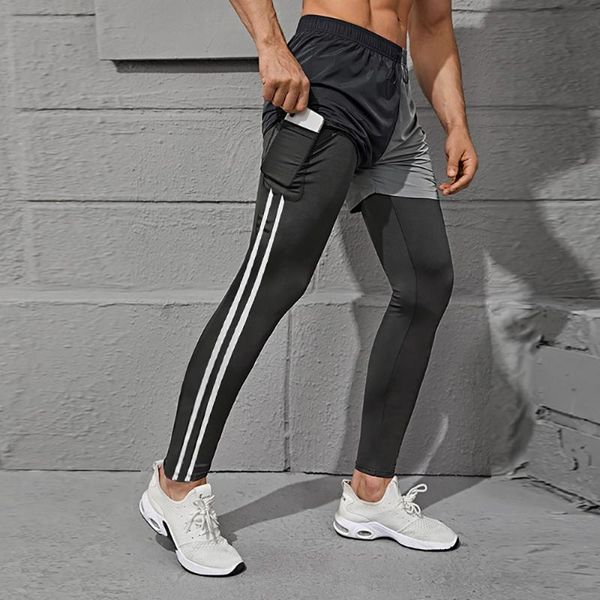 

running pants men joggers gym jogging workout leggings big pocket male sportswear training fitness track sport, Black;blue