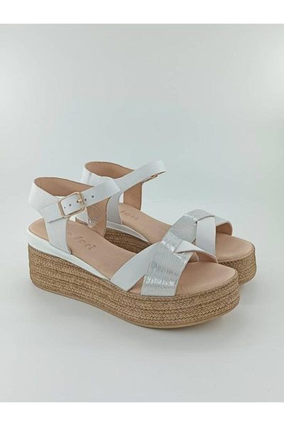 

sandals white silver cross band padding women, Black