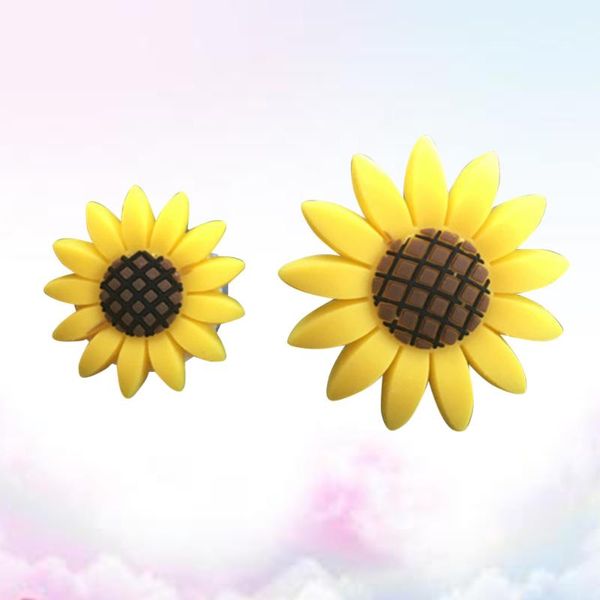 

car air freshener 2pcs fashion creative rubber sunflower shape perfume clip for decoration vehicle
