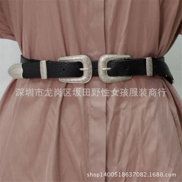 

6py lady lady's double head belts lady's double head ladybelt, Black;brown