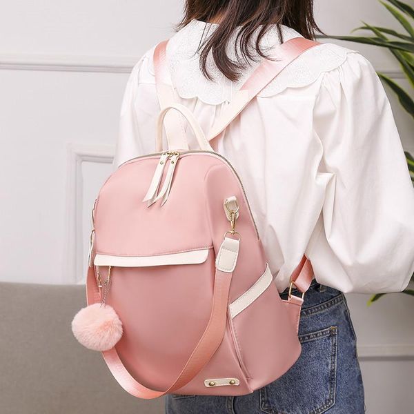

backpack style 2021 preppy women backpacks kawaii pink oxford ladies back bag pack female backbag quality school bags for teenage girls