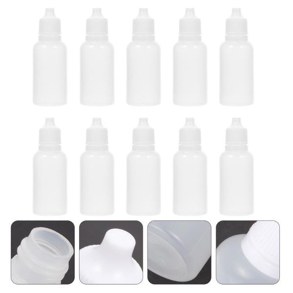 

50pcs portable empty eye liquid bottle 20ml refillable dropper dispenser storage bottles & jars
