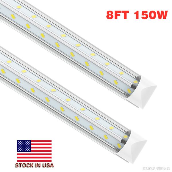 Tubo LED 8FT Loja Luminária Luminária 150W SMD5730 Lâmpadas do congelador de porta do refrigerador 2FT 4FT 5FT 6FT V Lâmpadas integradas