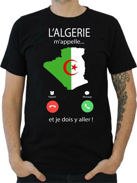 

mens t-shirt the algeria calls me..., White;black