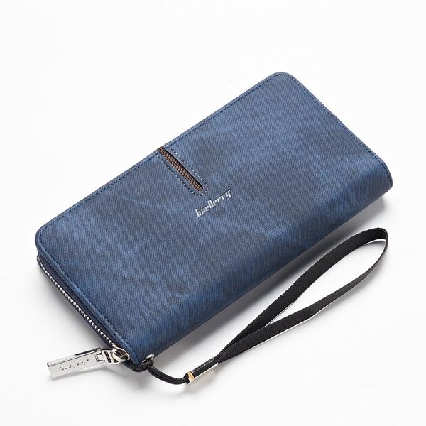 

wallets fashion long zipper men quality pu leather balck blue coffee gray soft solid organizer male dollar purse bag, Red;black