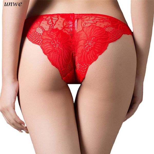 

women's panties bow floral lace briefs ladies charming hollow transparent girls low waist underwear, Black;pink