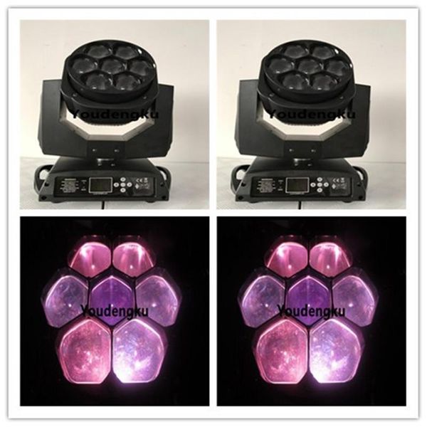 

effects 2 pieces bee moving head 7x15w rgbw 4in1 led wash zoom light disco party event lighting