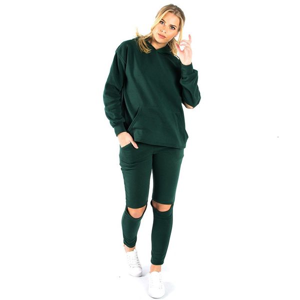 

tracksuits and women's autumn winter casual plush hooded sports suit 1219, Gray