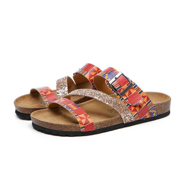 

slippers low flat shoes female rubber basic fabric synthetic bling pu, Black