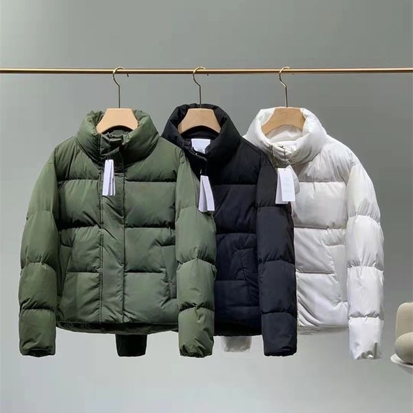 

winter 2021 women's thickened stand collar down short bread jacket embroidery pattern 113935, Black