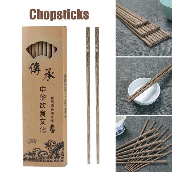 

chopsticks 10pairs 25 cm wooden handmade dishwasher safe chinese classic style gift l23