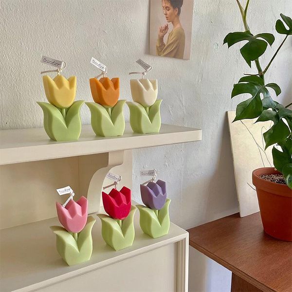 

craft tools tulip flower candle silicone mold diy soap making home decor supplies