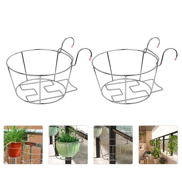 

novelty items 2pcs balcony flowerpot rack hanging shelf planter bracket for decor