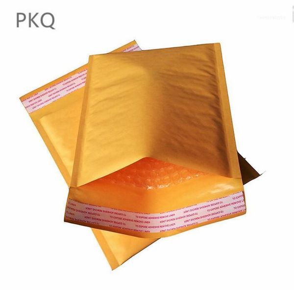 

100pcs kraft paper padded envelopes yellow bubble mailer with bubble11