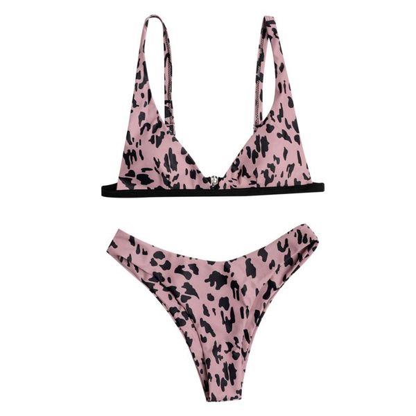 

leopard print women swimwear 2021 two-piece separates low waist brazilian thong beachwear summer pool beach female biquini women's, White;black