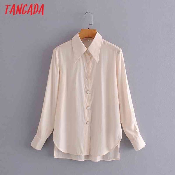 

women retro oversized vintage chiffon blouse buttons long sleeve chic female office lady shirt 3a79 210416, Black