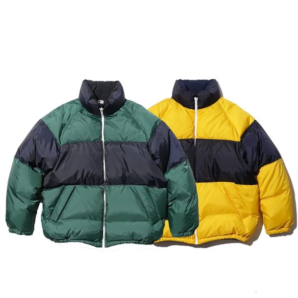

winter hip hop 2colors jacket men and women lapel oversize windbreaker bomber jacket streetwear loose coats, Black;brown