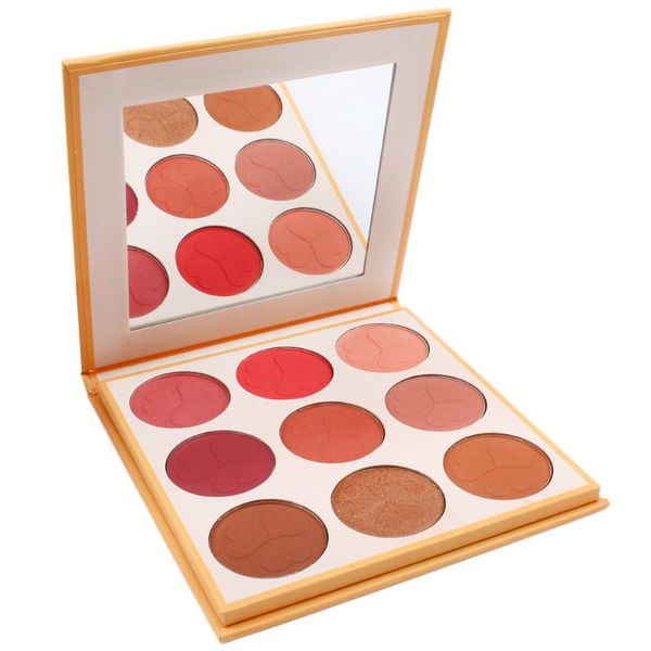 

blush custom logo private label 9 color cardboard makeup