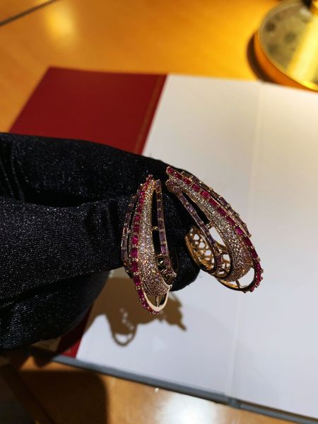 

charms earrings kajia c family caibao , and with s925 tremella nails, Golden