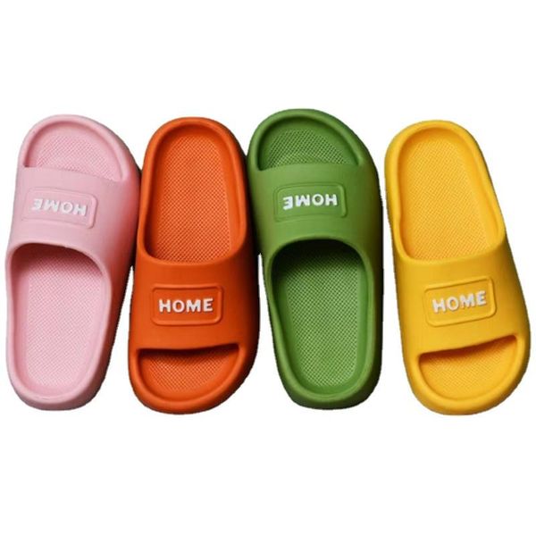 

slippers thick platform horsehold women's summer massage sole waterproof shoes fashion couple home indoor soft sandals, Black