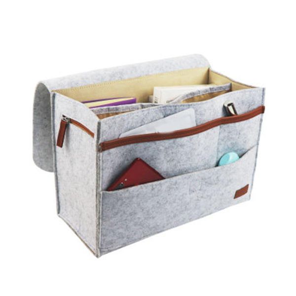 

ladies cosmetic bags simple felt bedside storage bag with extra pockets organizer holder maquillaje mujer & cases
