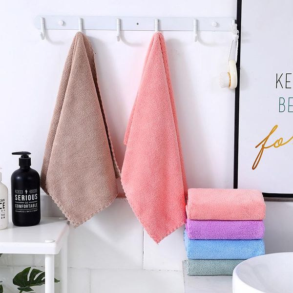 

towel 10 pieces of solid color high density coral fleece soft household daily bathroom quick-drying hair