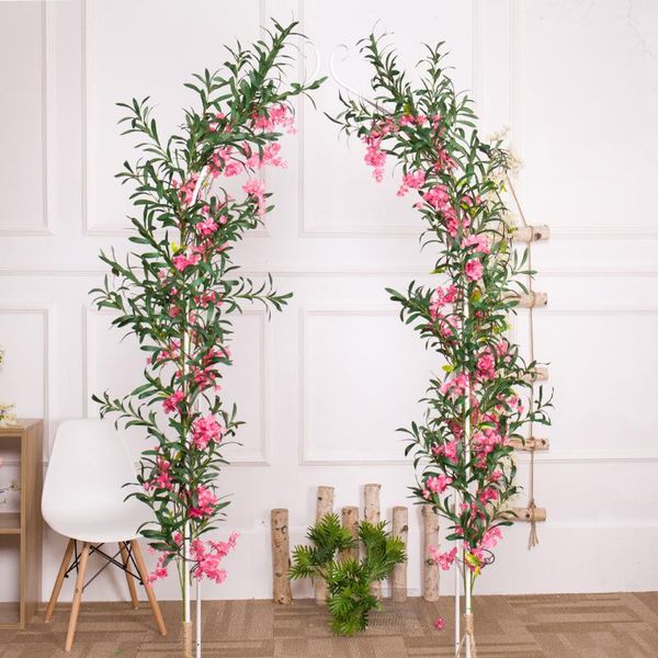 

decorative flowers & wreaths 90cm artificial leaf olive tree branches green plants silk greenery for wedding arch home backdrop decoration