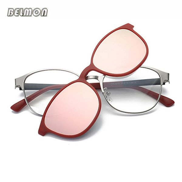 

fashion sunglasses frames spectacle frame men women with polarized clip on magnetic glasses male driving myopia optical rs475, Black