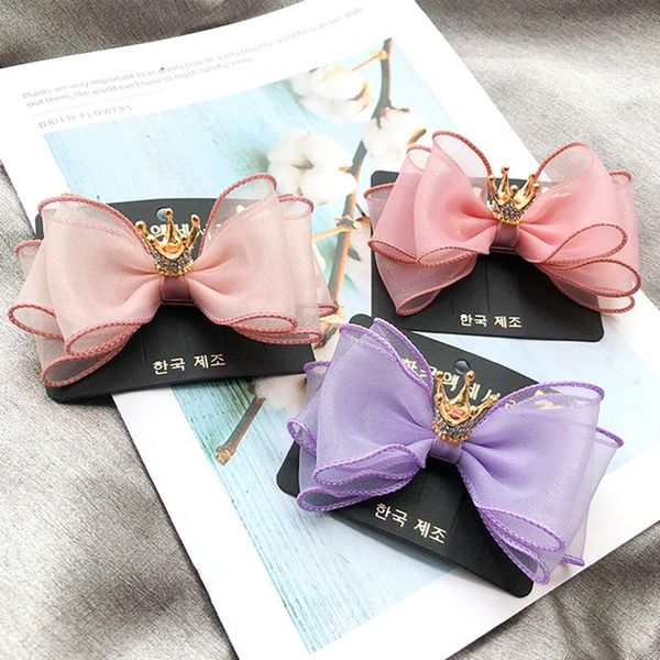 

hair accessories baby girls bowknot crown headband lace elastic princess band fashion style children kids, Slivery;white