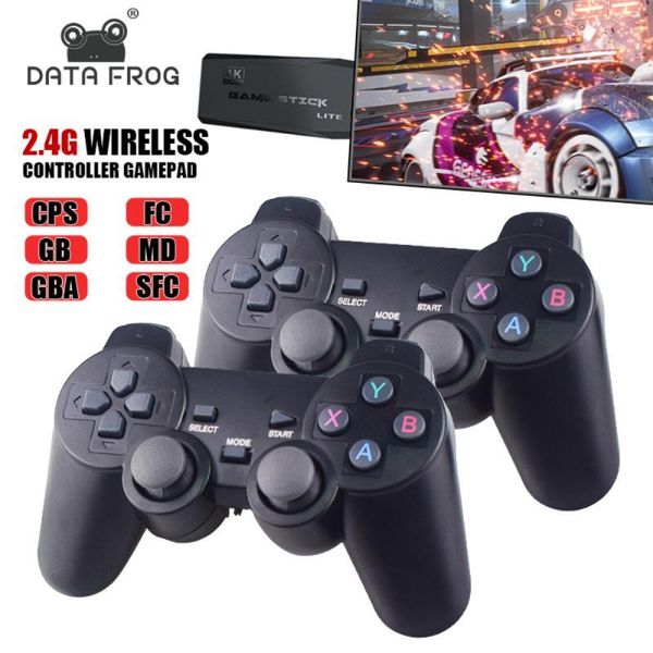 

2.4g double wireless controller for ps1/gba/md/sfc classic retro tv 64gb 10000 games controllers & joysticks game