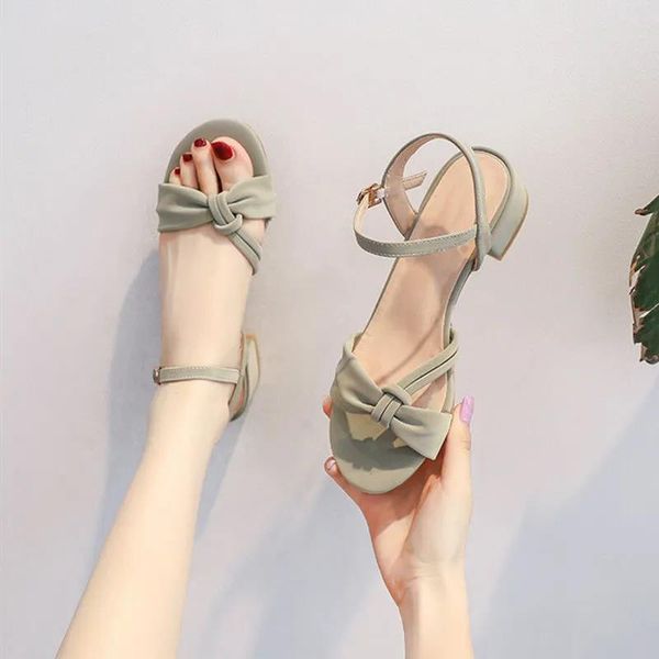 

dress shoes women classic green pu leather heel sandal lady cool summer stylish sandals sandalias de mujer h9028, Black