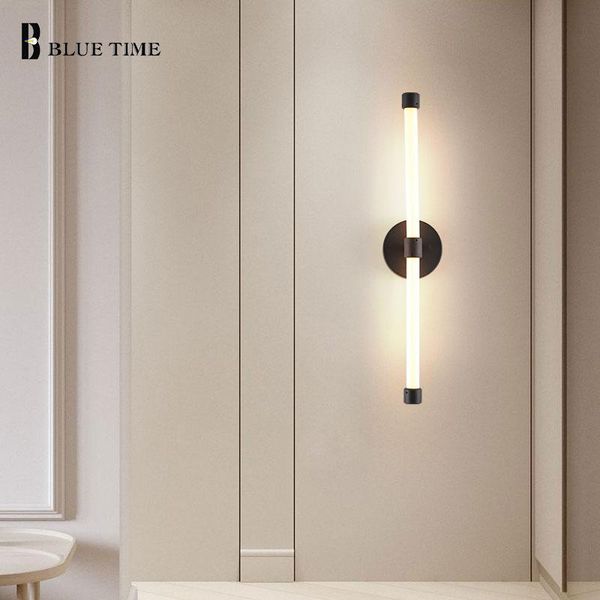 

modern led home wall lamp for living room bedroom staircase bedside light acrylic lights fixture three colors 110v 220v