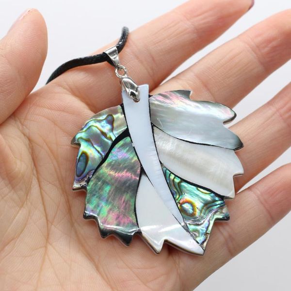 

pendant necklaces selling natural mother-of-pearl shell elegant charm cute leaf-shaped necklace birthday party exquisite gift for woman, Silver