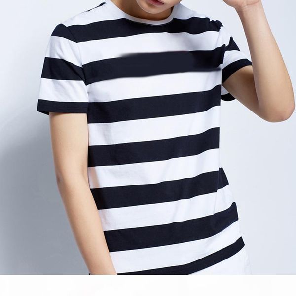 

factoryvrzn 100% cotton stripe mens t style summer men women t-shirts crew neck homme tee shirts short sleeve man tshirt t, White;black